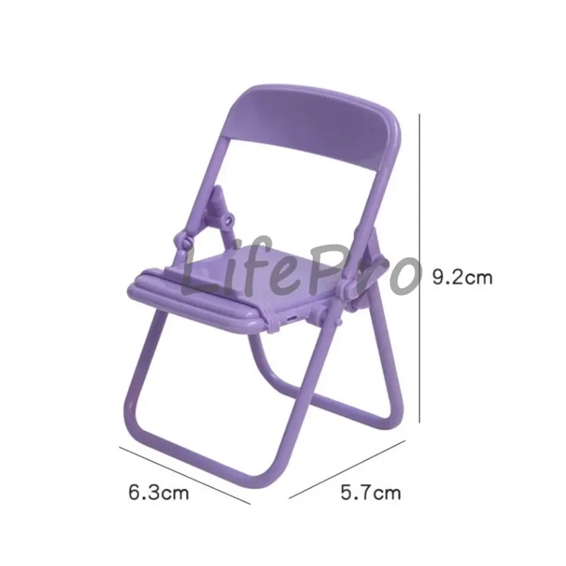 Universal Dudukan Penyangga Handphone Model Bangku Mini / Chair Folding Mobile Phone Macaron /Stand Holder Hp Model Kursi Lipat 1