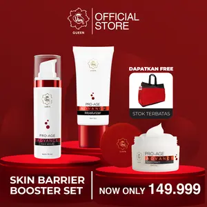SKIN BARRIER BOOSTER SET PRO AGE ADVANCE - VIVA QUEEN Serum, Day Cream (Moisturizer), Night Cream, Hyaluronic, Snail Mucin, Ceramide - Dapatkan Gratis Pouch Special
