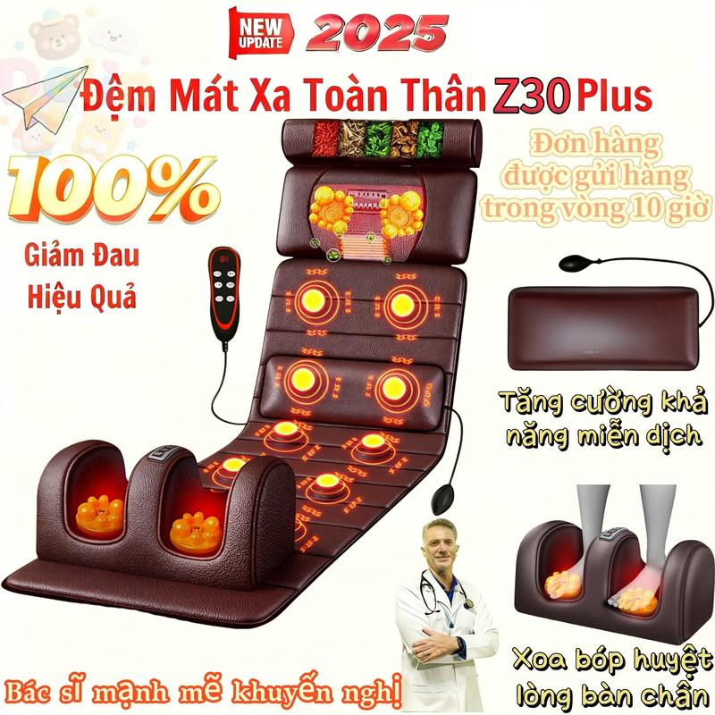 Ghế Mát Xa Toàn Thân Ban Đêm Đa Năng Massage hông bên ngoài Đệm Có Thể Tháo Rời Và Mát Xa Chân Đệm Mát Xa Toàn Thân Thích Hợp Cho Ghế Mát Xa Thiết Kế Matcha Matcha Matcha