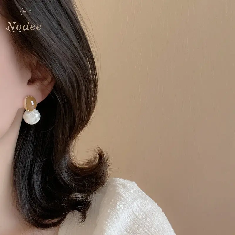 COD Anting-anting Elips Batu Mata Harimau untuk Wanita, Anting-anting Retro Bergaya Mewah ND