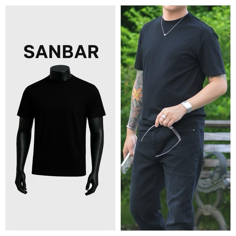  Deal Mở Bán  Clean Fit  Áo thun Nam Nữ SANBAR Cổ Tròn  Cotton 4 chiều  dày dặn  mịn  mát 