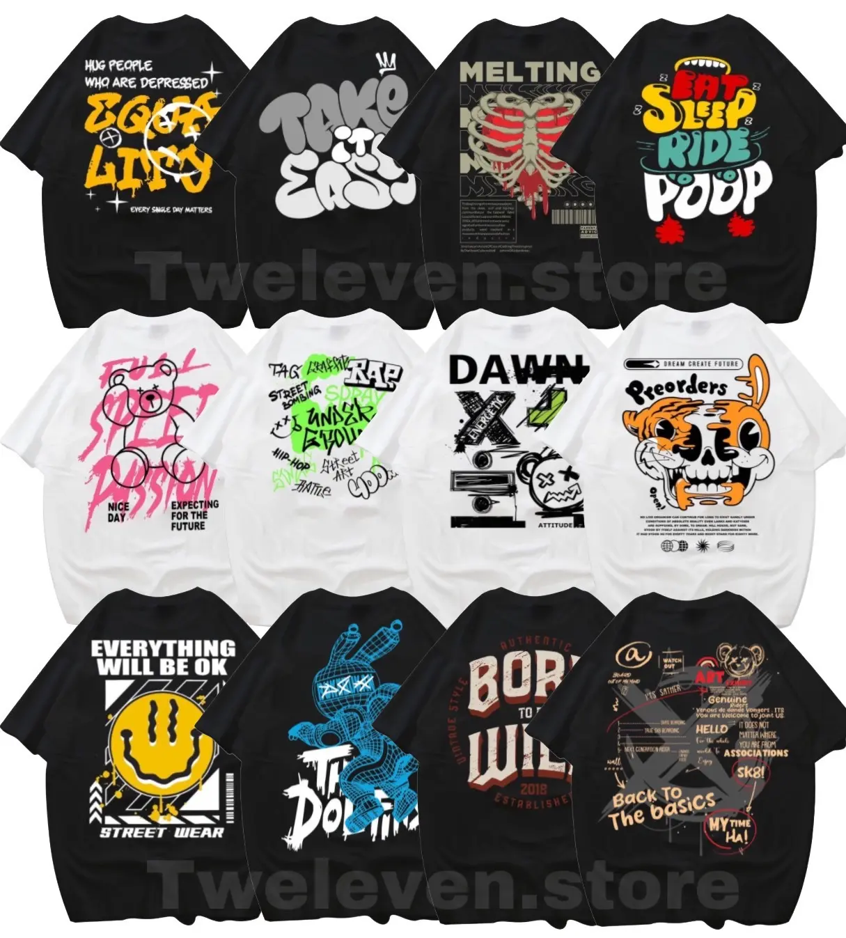 ISI 3 PCS KAOS STREETWEER DISTRO PRIA WANITA LENGAN PENDEK UNISEX FULL TAG Baju Surfing Oblong Cowok Santai