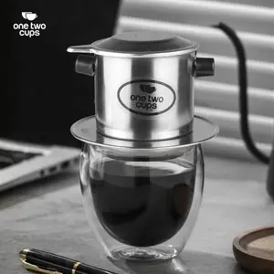 PROMO One Two Cups Vietnam Drip Coffee Filter Pot Saringan Kopi 120ml 7Q - ON-7Q