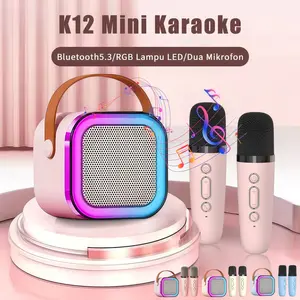 [YUNU]  K12 Speaker Bluetooth  Karaoke Speaker Portable with MIC Bluetooth Player Bass Wireless Karaoke