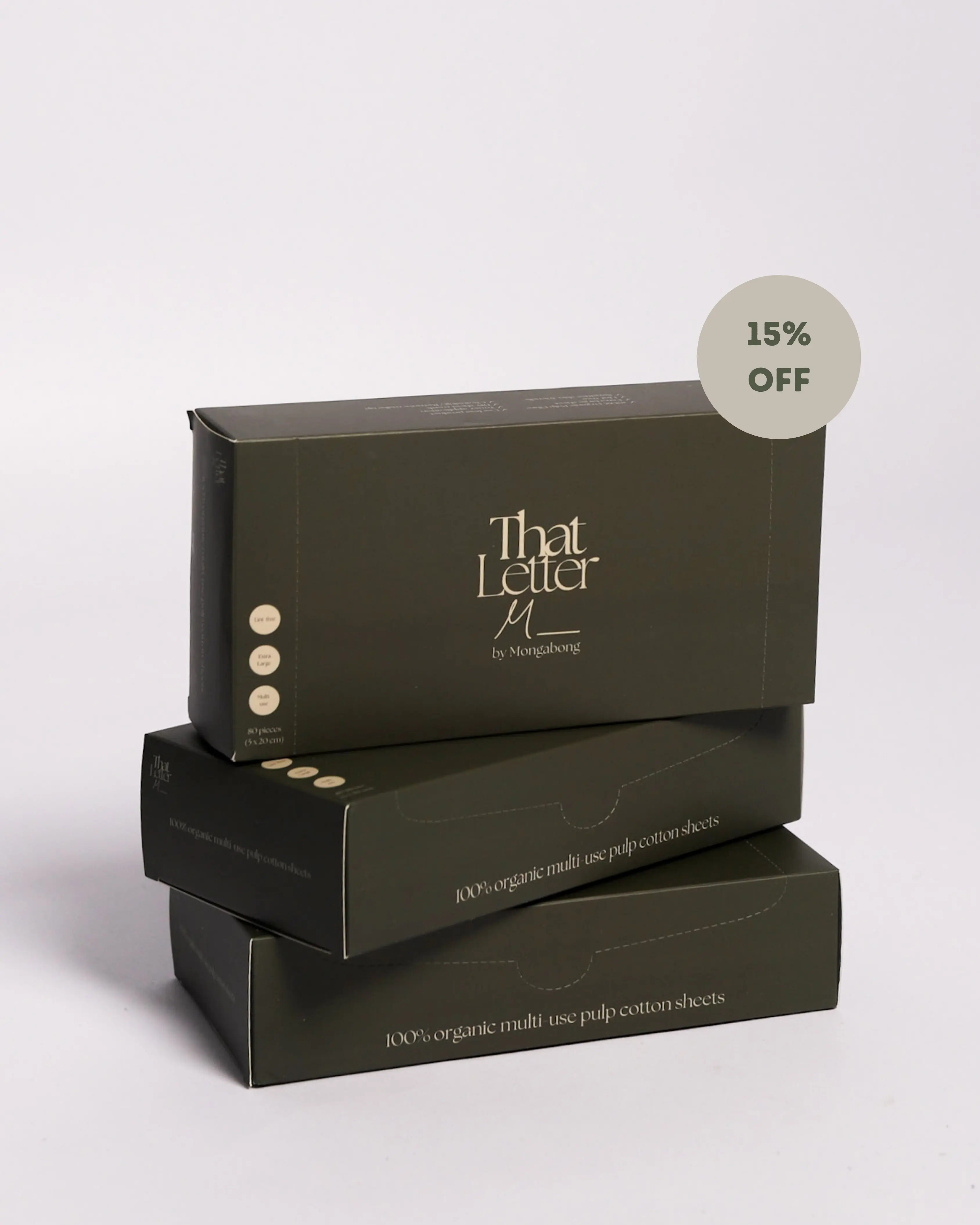 [Bundle of 3] That Letter M 100% Organic Multi-Use Cotton Sheets - preorder