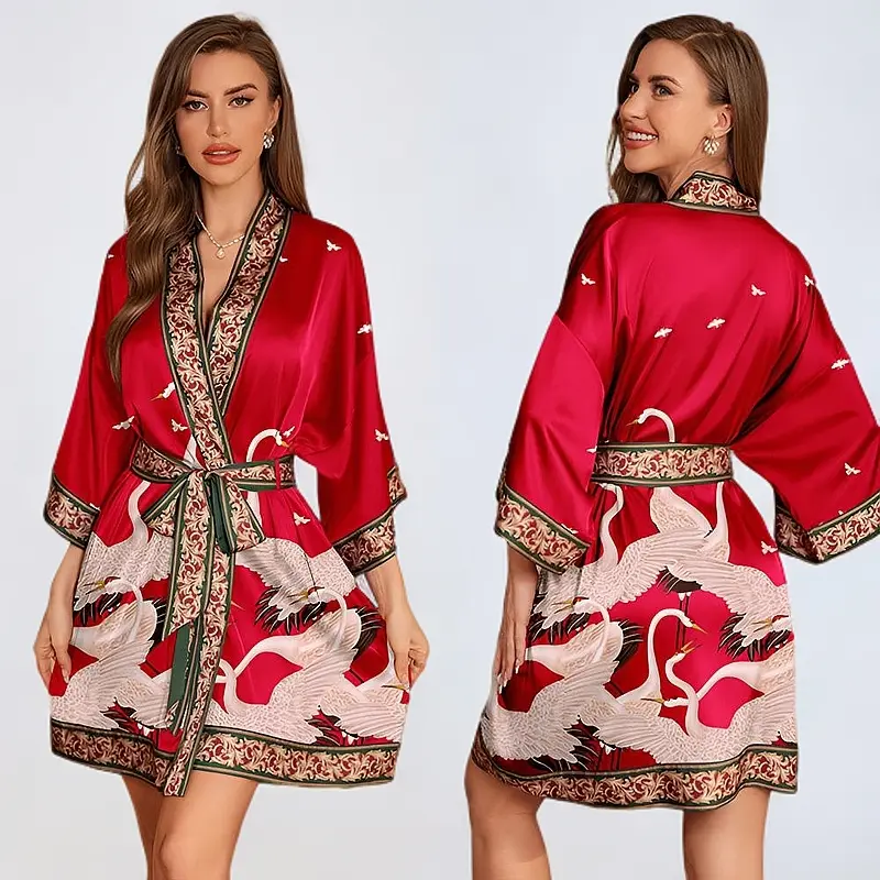 Silk Bathrobe for Women / Women's Silk Bathrobe