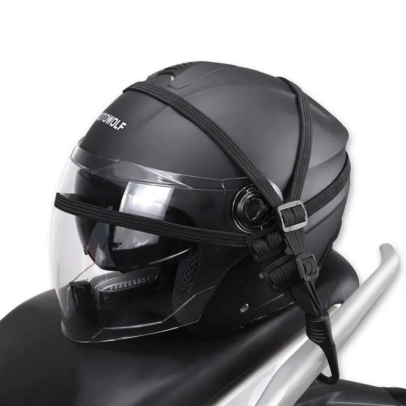 Tali Pengikat Helm Motor 2 Hook 60 cm Black 0