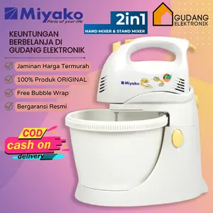 [COD READY] MIYAKO MIXER 2 IN 1 BERDIRI + TANGAN SM625 / SM 625 / SM-625 (STAND MIXER) GARANSI RESMI