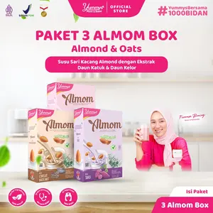 ALMOM MILK - 3 BOX | Susu Almond Kaya Antioksidan - Nutrisi Lengkap | Minuman Sehat - Multivitamin