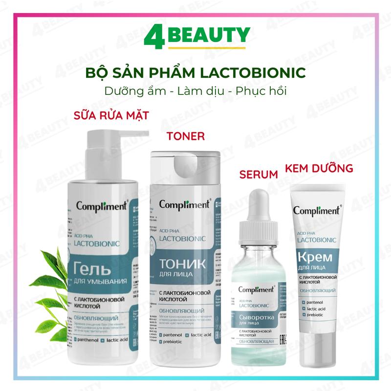 Bộ Sản Phẩm Làm Đều Màu Da Dưỡng Ẩm Renewing Face Cream Với Lactobionic Acid - 4 Beauty