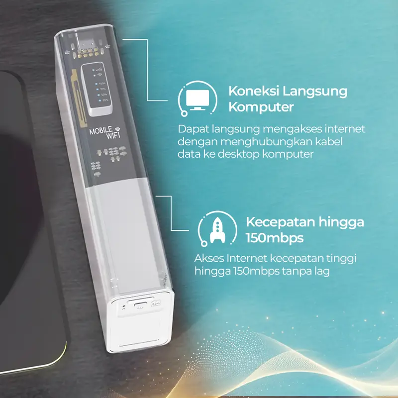 POPIC Modem Wifi 4G LTE with Power Bank SMARTCOM SM9050 PRO 6000mAh 8