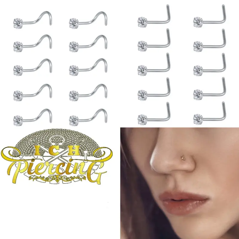 ICH anting hidung leter S shape/ nose stud earrings stainles stell 4