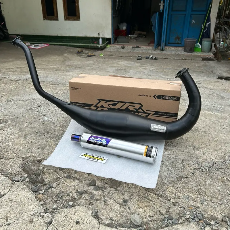 KNALPOT NINJA R/SS/RR SUPER COBRA MODEL AG STYLE LEHER C GALVANIS BLACK KJR RACING INDONESIA 1