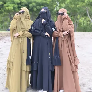 Harsya Dress Gamis Syari Lebaran Warna Kuning Hitam Cokelat Ukuran Request Dm Ya