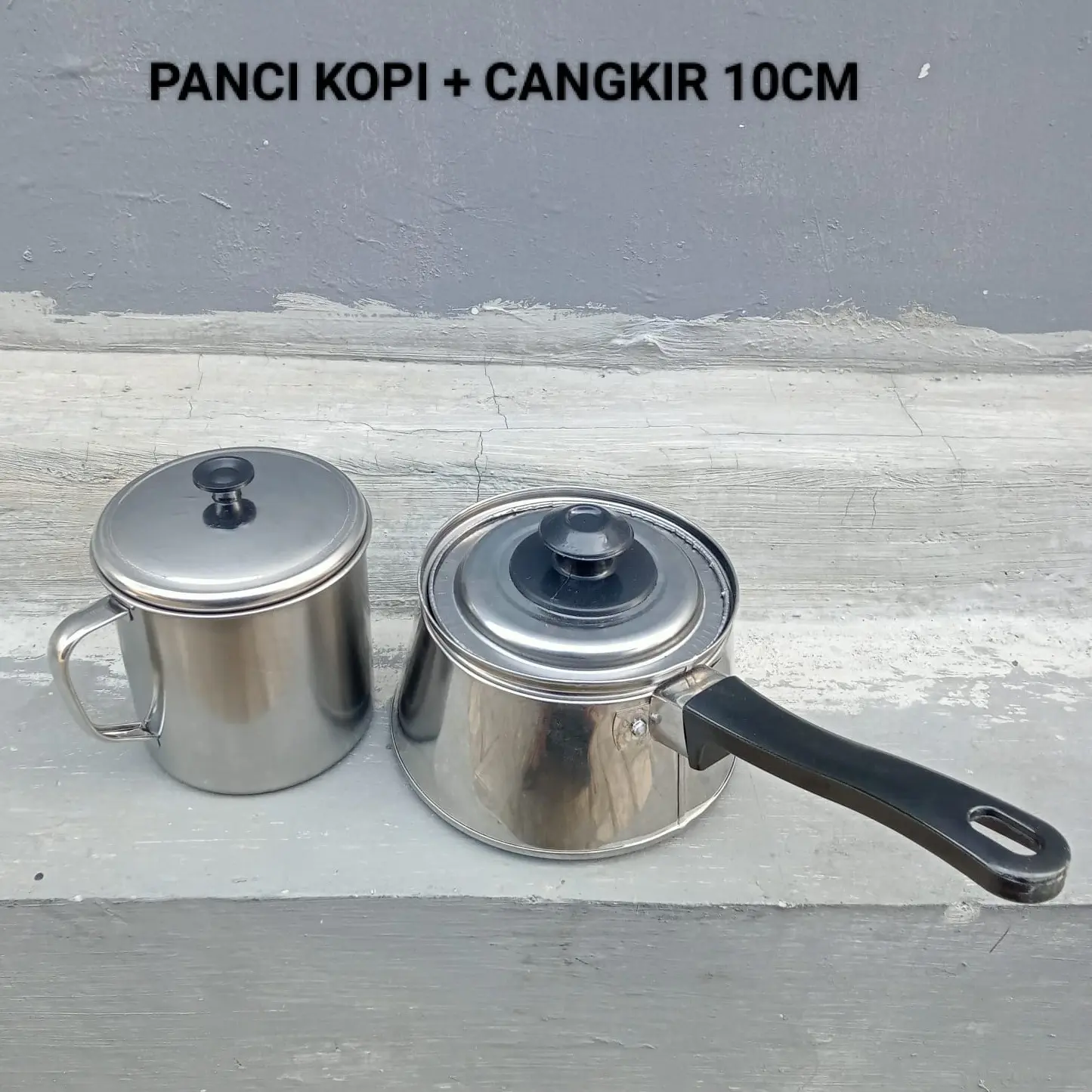 PAKET PANCI KOPI + CANGKIR BAHAN STENLIS, COCOK BUAT YANG HOBI CAMPING