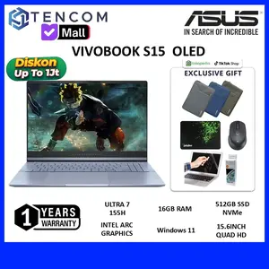 ASUS Vivobook S15 OLED Ultra 7 155H 16GB 1TB W11 15.6" QHD 3K S5506MA