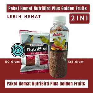 Paket NutriBird Plus Golden Fruits Hemat 50gram+125gram
