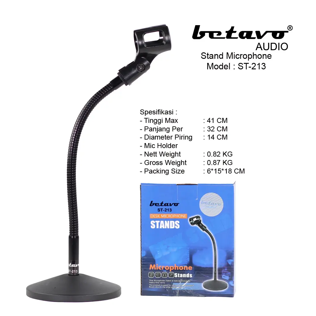 Betavo Audio Stand Mic ST-213 Mik Mikrofon Besi