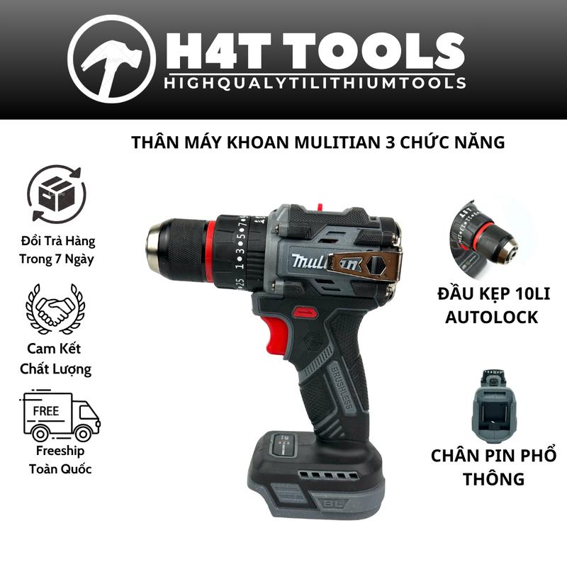 Thân Máy Khoan Pin Mulitan M21V-3368, 3 Chức Năng, Đầu Autolock, Động Cơ Không…