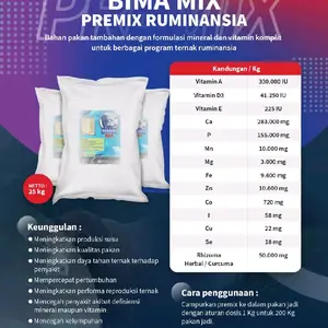 Premix - Bima Mix suplemen untuk sapi menjaga kesehatan ternak