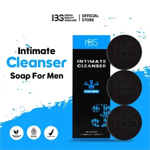 IBS Intimate Cleanser Bar 60g Sabun Mandi  Perawatan Pria Membersihkan Mencerahkan  Tubuh Pencerah Kulit Halal BPOM 3 Pcs Cair