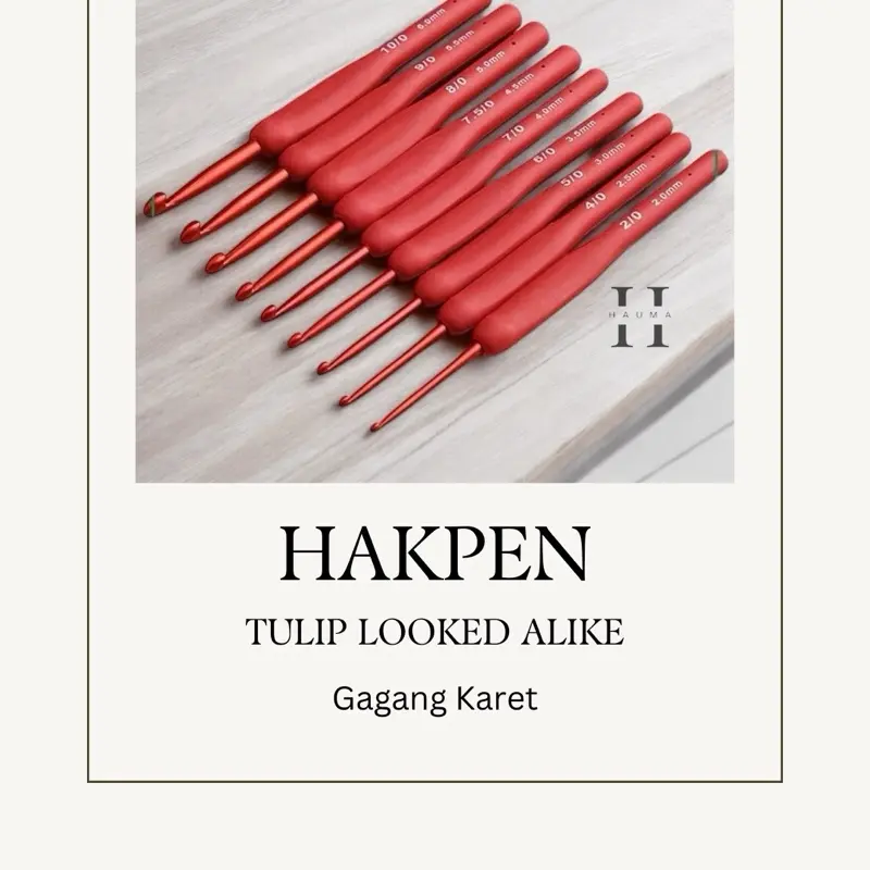 Hakpen Jarum Rajut Tulip looked a like Gagang Karet untuk merajut Alat