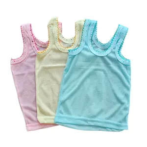 12Pcs dan 6pcs Kaos Dalam Anak Singlet Polos Harian Berwarna Size S,M,L,XL,3L Fashion