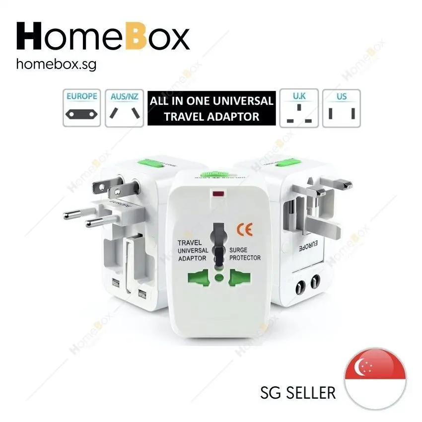 HomeBox Universal Travel Plug Power Adapter Wall Charger Converter