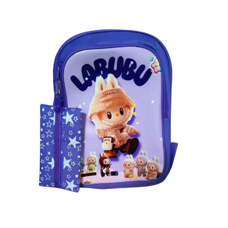 Tas ransel labubu anak TK/SD / Tas sekolah anak karakter free dompet boneka Fashion r ansel 3