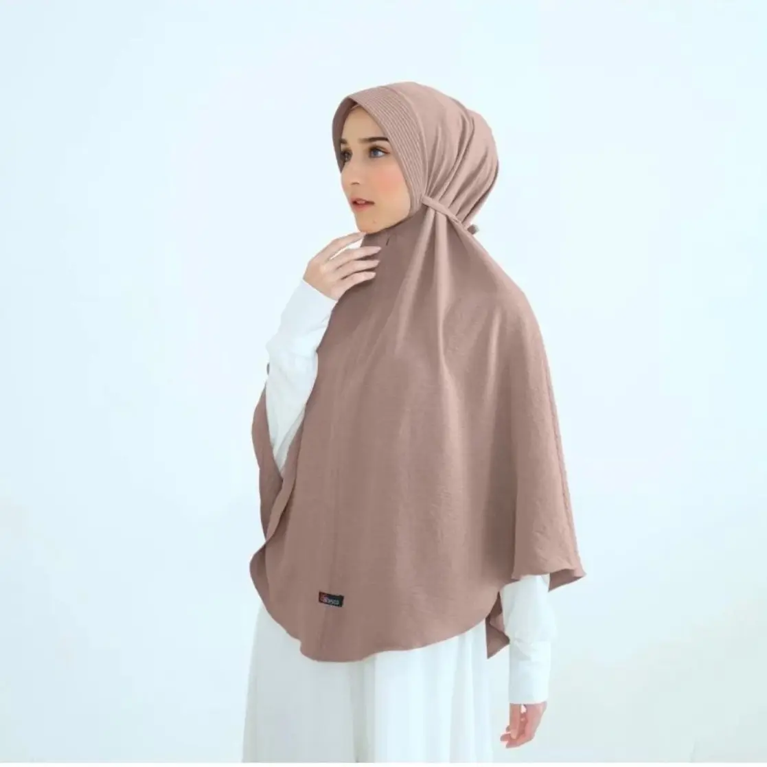 Kerudung bergo pet tali crinkle size L