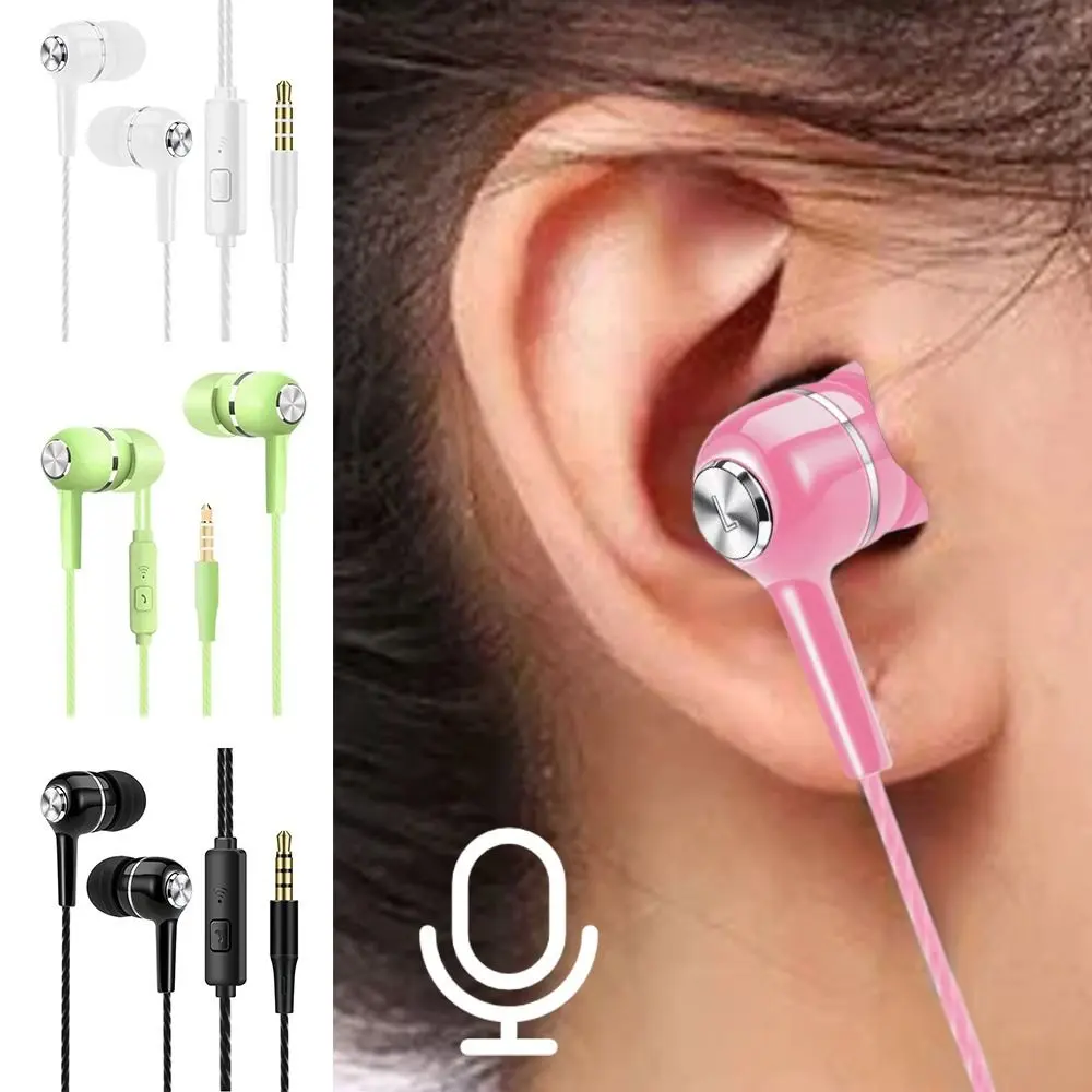 Earpiece In-Ear Earphone Game Earphones Bass With Microphone Wired Headphone Universal Stereo HiFi Headphone for Apple/Android/Huawei For Smartphone Laptop