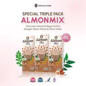 [TRIPLE PACK] MamaBear AlmonMix Cokelat Isi 6 Sachet [3 PCS] Minuman Serbuk dengan Almond dan Daun Katuk Kaya Nutrisi untuk Ibu Menyusui BPOM HALAL
