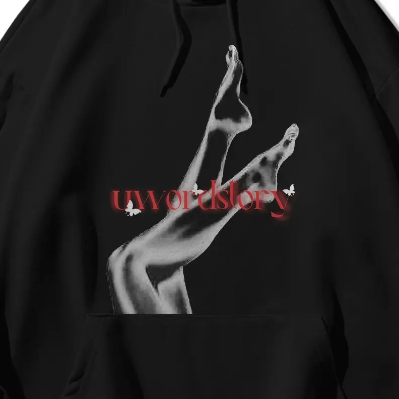 Uwordstory Hoodie Jumper Hitam Motif Love Language Kiss me and make love  Kaki Seksi Not telepati che Pradae Boxy Size S M L XL XXL XXXL Starboy Sweater Fleece Pria Oversize Keren 2
