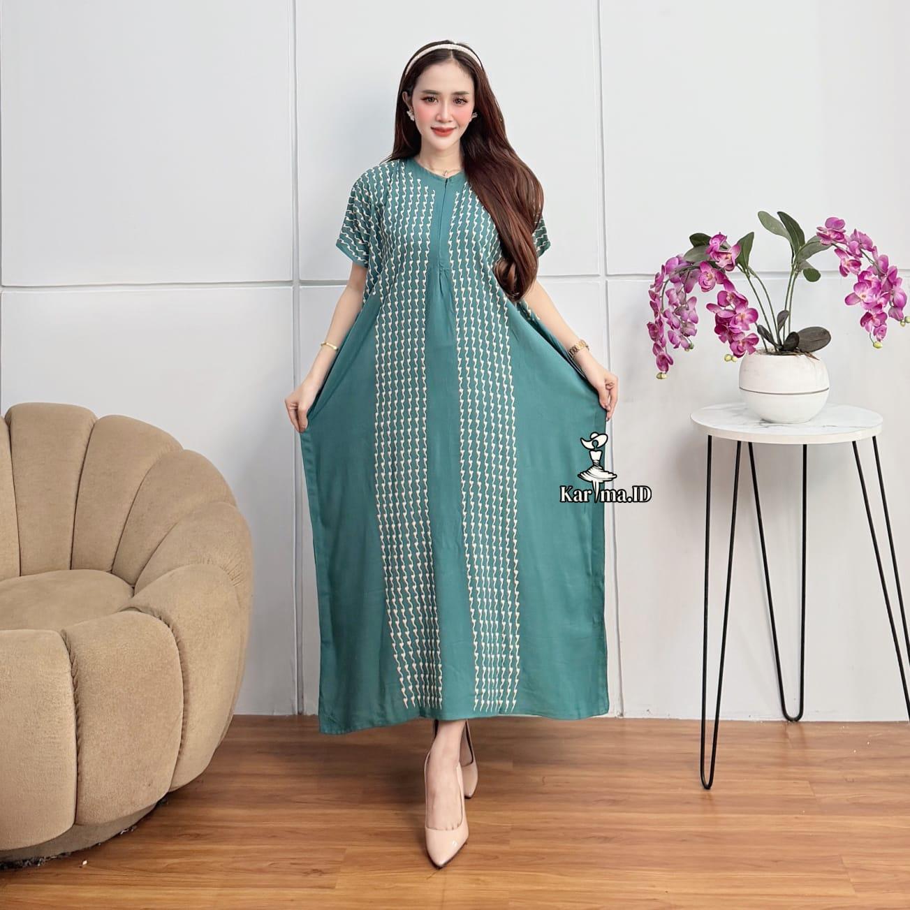 Daster Lowo Jumbo Rayon Premium Terbaru Busui Bumil Resleting Depan Motif Lentera