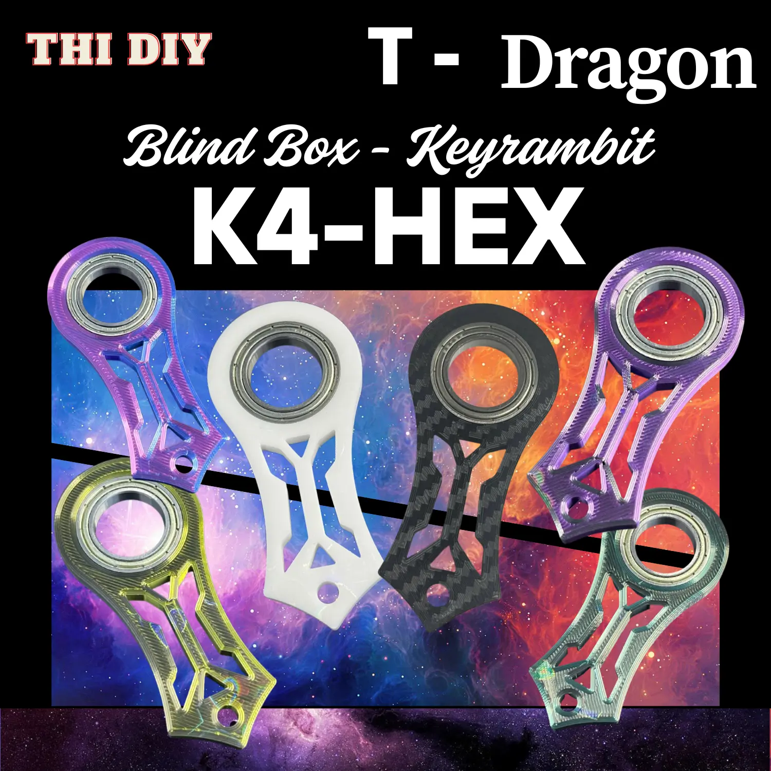 T_DRAGON - Blind Box Keyrambit K4_hex - Vòng xoay Keyrambit cao cấp - đọc kỹ mô tả