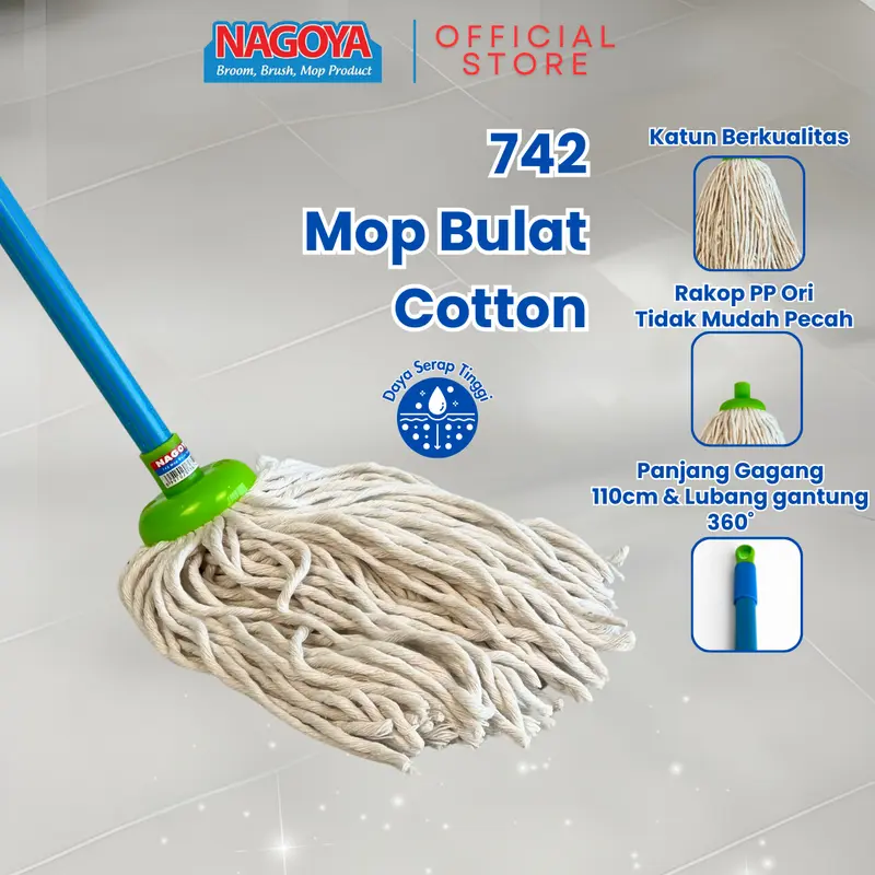 NAGOYA Mop/Pel Bulat Katun 0