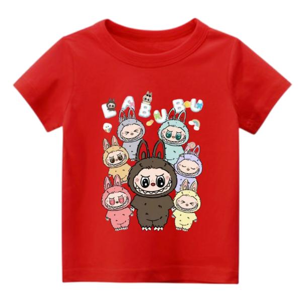 Kaos Anak Perempuan Lengan Pendek Gambar LABUBUU Katun Combed 30s Premium Quality Usia 1-11 Tahun Anak-Anak kaos  labuh Cotton 4