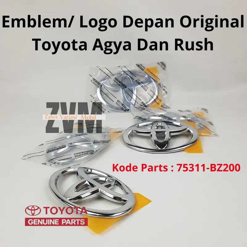 Toyota Emblem Logo Depan Original Toyota Agya Dan Rush/ Emblem Logo Depan Grill Grille Radiator Toyota Rush Agya 75311-BZ200 3