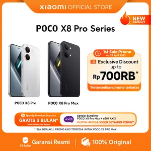 [Wenny Wijaya] POCO X8 Pro Series | POCO X8 Pro Max (12GB/512GB)  (12GB+256GB) | POCO X8 Pro (12GB+512GB) (8GB+512GB) (8GB+256GB) | Dimensity 9500s* | 8500mAh (typ) battery dengan 100W HyperCharge* | HP Gaming [Xiaomi Official Store]
