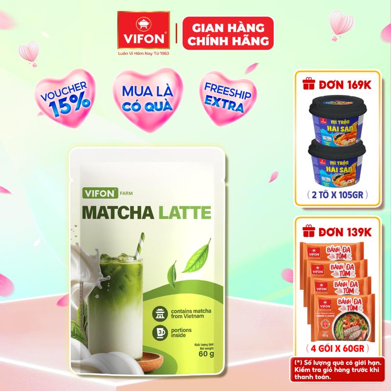 [HOT] BỘT MATCHA LATTE VIFON 60G – THƠM NGON VỊ MATCHA, PHA NHANH TIỆN LỢI TẠI NHÀ