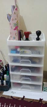 Product Review of Rak Kosmetik 5 Susun Laci Tarik Organizer Meja Rias Kamar Storage Serbaguna Plastik Putih Aesthetic Bagus from S**h A**s 1