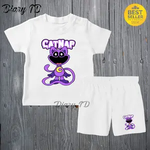 BAJU SETELAN KAOS ANAK POPPY CATNAP BAHAN 100% KATUN COMBADE BERKUALITAS Celana Fashion