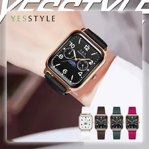 Yesstyle Jam Tangan Wanita Dial Kotak Kekinian Analog Quartz Watch Fashion Casual