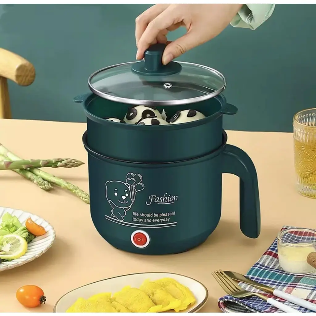 Nồi Cơm Điện Mini Yoky, Chính Hãng 100%, Nồi Nấu Đa Năng Dung Tích 1.8L, Lòng Nồi Chống Dính, Nồi Sưởi Điện
