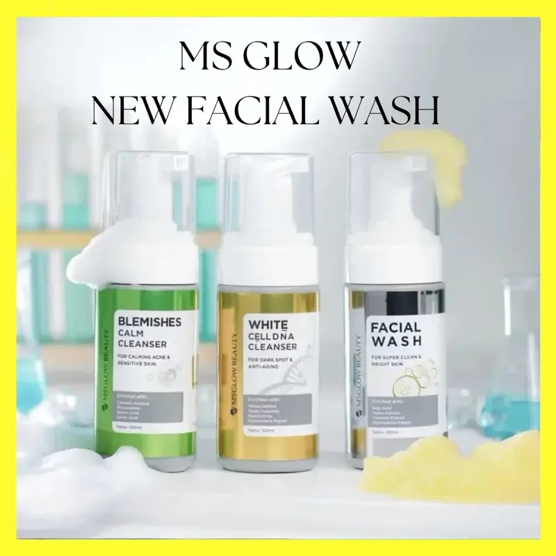 MS GLOW facial wash sabun cuci muka semua jenis kulit Wajah Mencerahkan