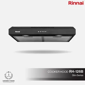 RINNAI RH-126B Penghisap Asap Dapur cookerhood slim 60 cm hitam RH126B garansi resmi
