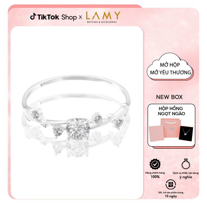  Nhẫn nữ LAMY Bạc S925 Stone Elegant Ring 8335 - Trang sức bạc LAMY 