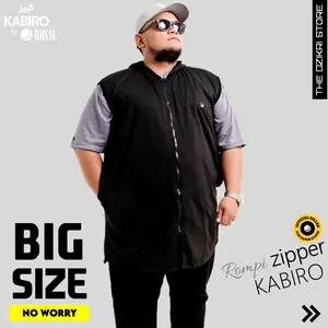 Rompi Sholat Zipper KABIRO Big Size Jumbo Maxi Pria Original 4XL 5XL 6XL