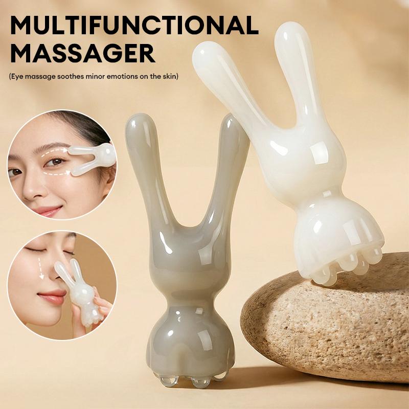 Dụng cụ massage mặt hình thỏ, dụng cụ cạo Gua Sha cho mặt, vùng mắt và sống…