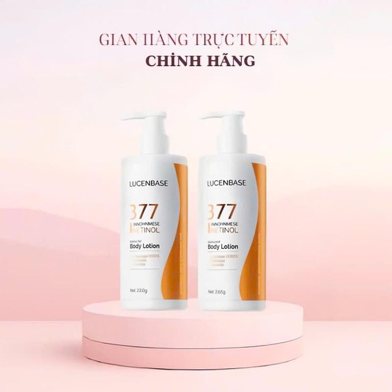 [Combo 2 chai] Sữa Dưỡng Thể 377 Niacinamide Retinol LUCENBASE Hỗ Trợ Sáng Da, Hỗ Trợ Dưỡng Ẩm Làm Mịn